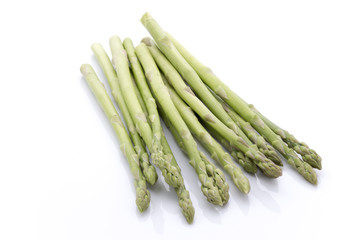 Asparagus isolated on the white background.