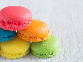  french colorful macarons