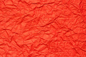 Red crumpled paper, for backgrounds