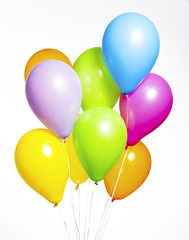 Colorful Balloons on White Background - 78427536