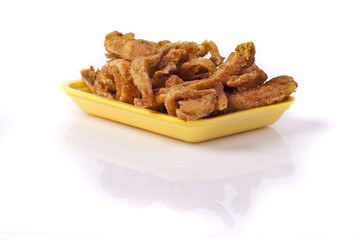 Fried salmon bellies © blistwan