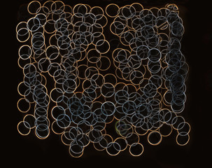 Abstract background with circles in dark