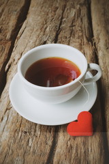 hot tea and red heart
