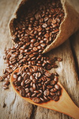 coffee on the wood texture