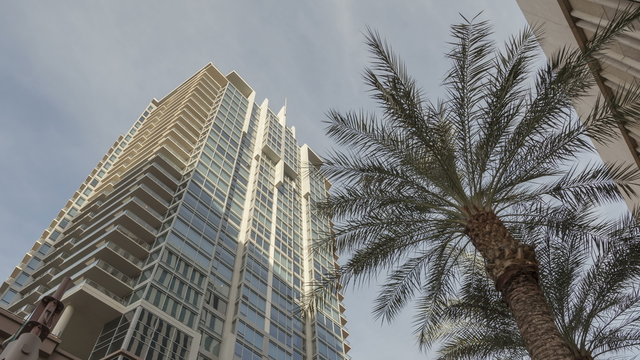 4K Time lapse close up shadow Skyscraper Phoenix