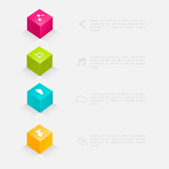 Vector colorful info graphics for your business presentations.