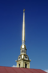 Obraz premium St. Petersburg, the spire of the Peter and Paul Cathedral