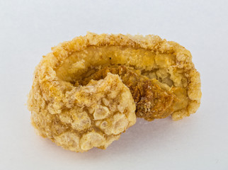 Deep fried pork skin snacks , Thai style food