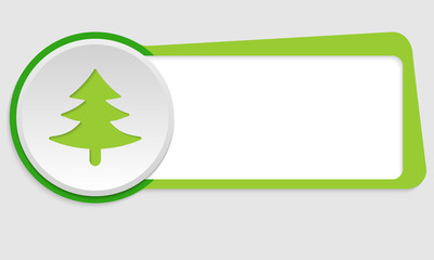 green frame for text and tree symbol