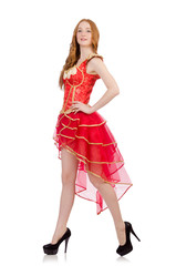 Woman in fashion clothing concept