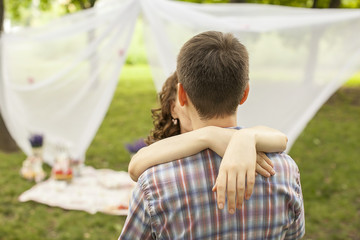 loving couple summer