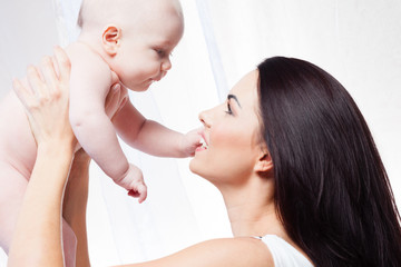 Mother and little baby