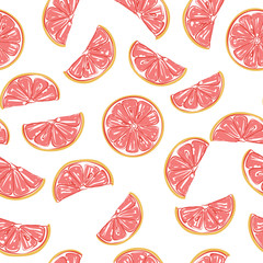 Seamless grapefruit pattern