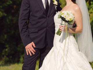 Newlyweds in Park