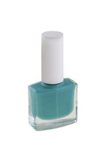 red nail polish bottle on white background