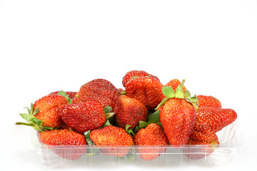 Strawberry Juice in clear plastic tray