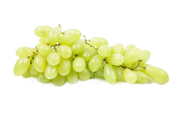 Green grapes, Isolated on white background