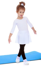 Elegant little girl athlete.