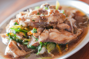 spicy sauce grouper fish