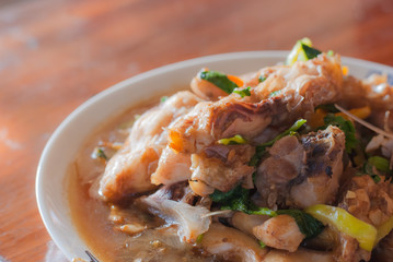 spicy sauce grouper fish