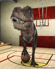 Obraz premium tarbosaurus basket