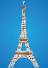 Eifel Tower Vector Illustration