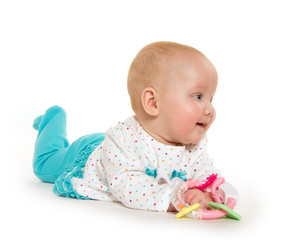 Cute six-month-old baby girl