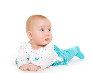 Cute six-month-old baby girl