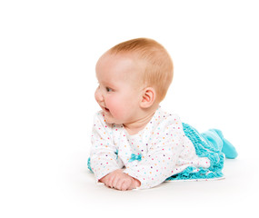 Cute six-month-old baby girl