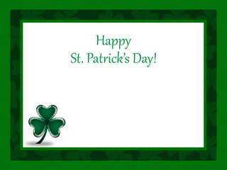 St Patrick's background with card