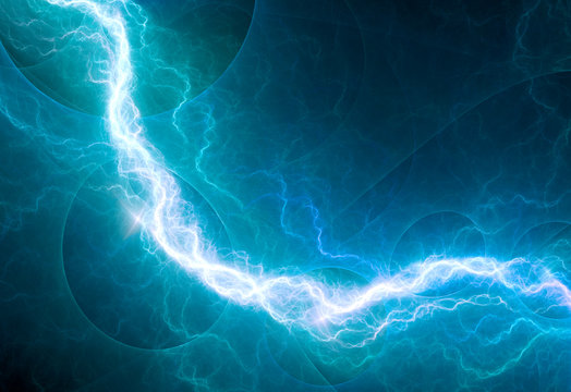 Blue Electric Lighting, Abstract Electrical Background