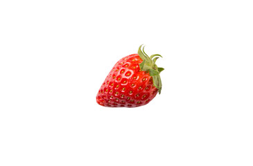 Strawberries over white background