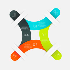 Vector colorful text box, trendy colors.