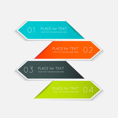 Vector colorful text box, trendy colors.