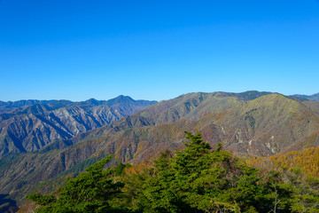 Ashio copper mine in Autumn, in Oku-nikko, Tochigi, Japan