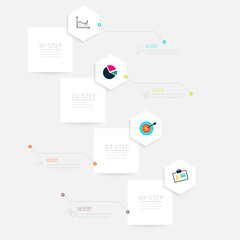 Vector colorful info graphics for your business presentations.