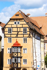 Naklejka premium complex of medieval houses called Spalicek, Cheb, Czech Republic