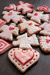 Gingerbread hearts and angels for st. Valentines Day