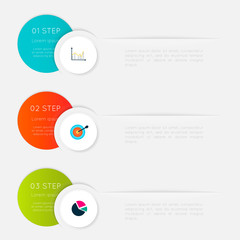 Vector colorful info graphics for your business presentations.