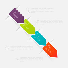 Vector colorful info graphics for your business presentations.
