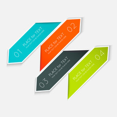 Vector colorful text box, trendy colors.