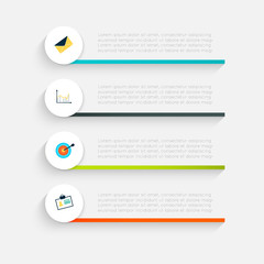 Vector colorful info graphics for your business presentations.