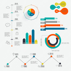 Set of Timeline Infographic Design Templates.