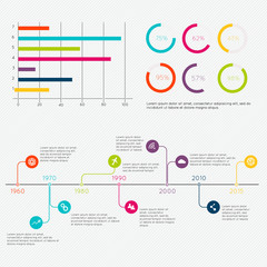 Set of Timeline Infographic Design Templates.