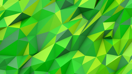 Green lime abstract triangles poly colors geometric background