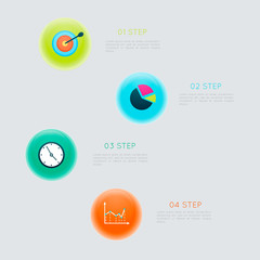 Vector colorful info graphics for your business presentations.