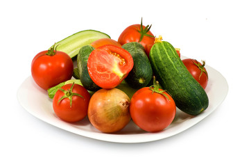 plate with vegetables