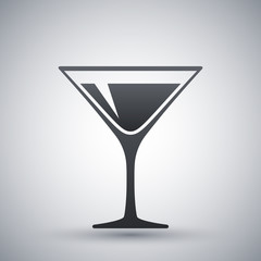 Martini glass icon, vector
