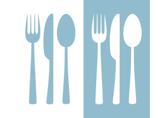 Cutlery vector icon on white background