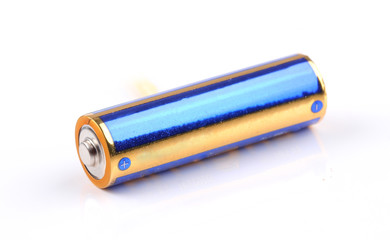 Battery isolated on white background